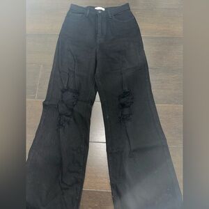 High rise boot cut jeans